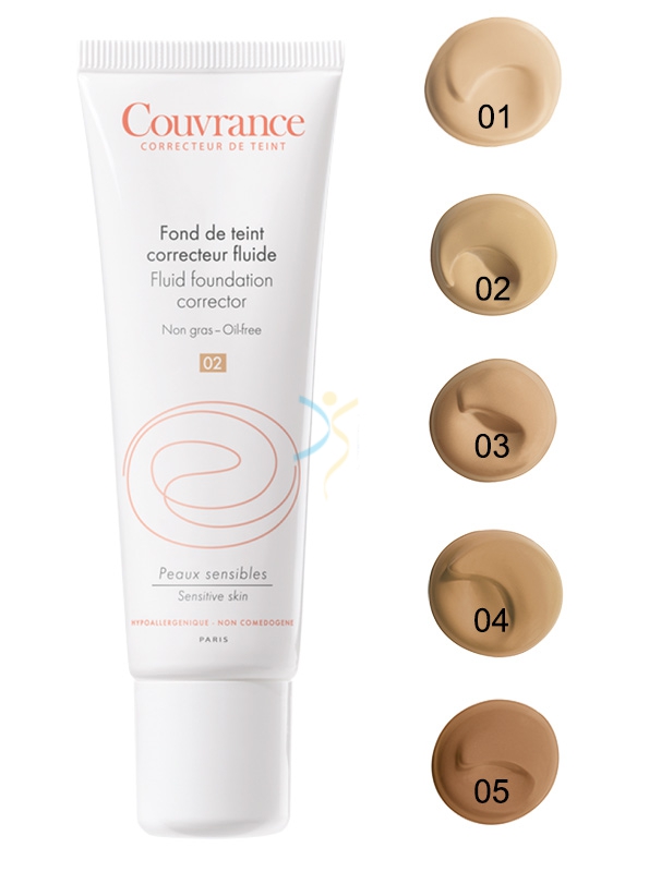 Avene Linea Couvrance Coprente Fondotinta Correttore Fluido Colore 03 Sabbia