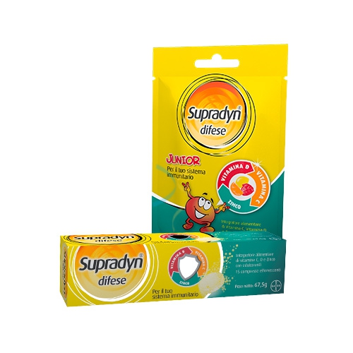 Supradyn Linea Vitamine e Minerali Difese Integratore 15 Compresse Effervescenti