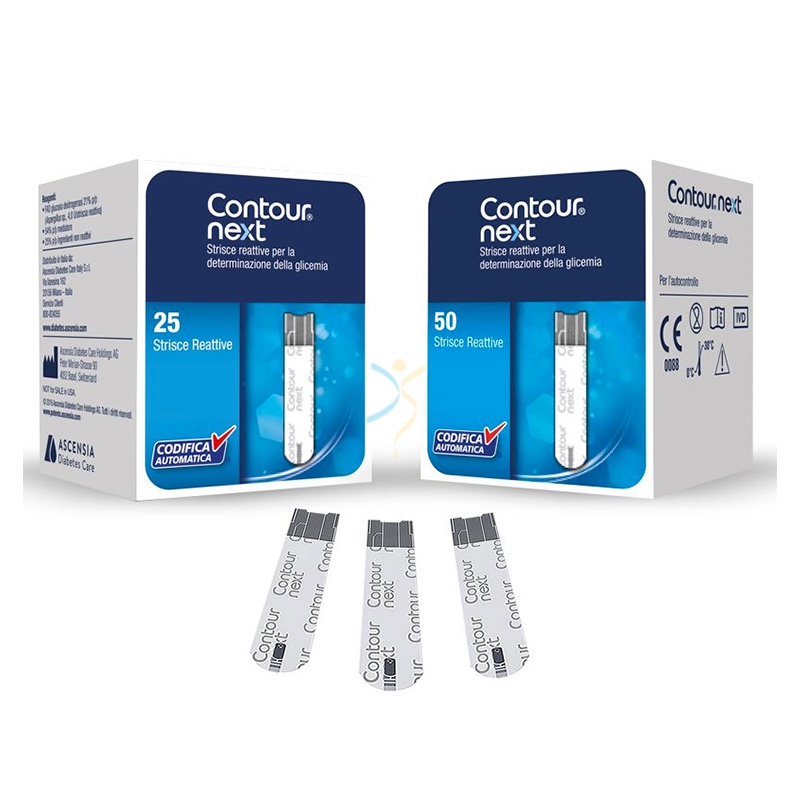 Ascensia Linea Controllo Glicemia Contour Next 25 Strisce Rilevatrici Plasma