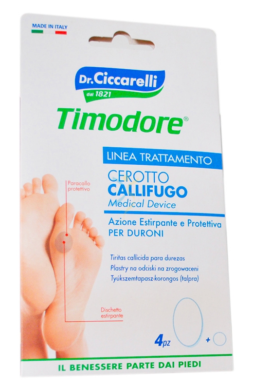 Dottor Ciccarelli Linea Timodore Piedi Cerotti Callifughi per Duroni 4 Pezzi