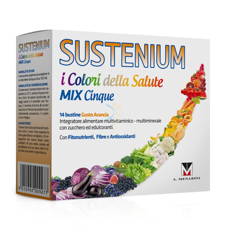 Menarini Linea Minerali Sustenium Colori della Salute Mix 5 Integratore 14 Buste