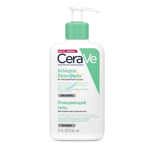 CeraVe Linea Detersione Viso Corpo Foaming Cleanser Schiuma Detergente 236 ml