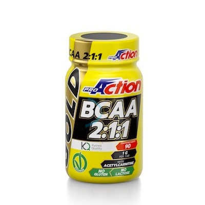 ProAction Linea Amminoacidi BCAA Gold Integratore Alimentare 90 Compresse
