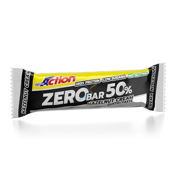 ProAction Linea Sportivi High Protein Zero Bar Integratore Barretta Nocciole 60g