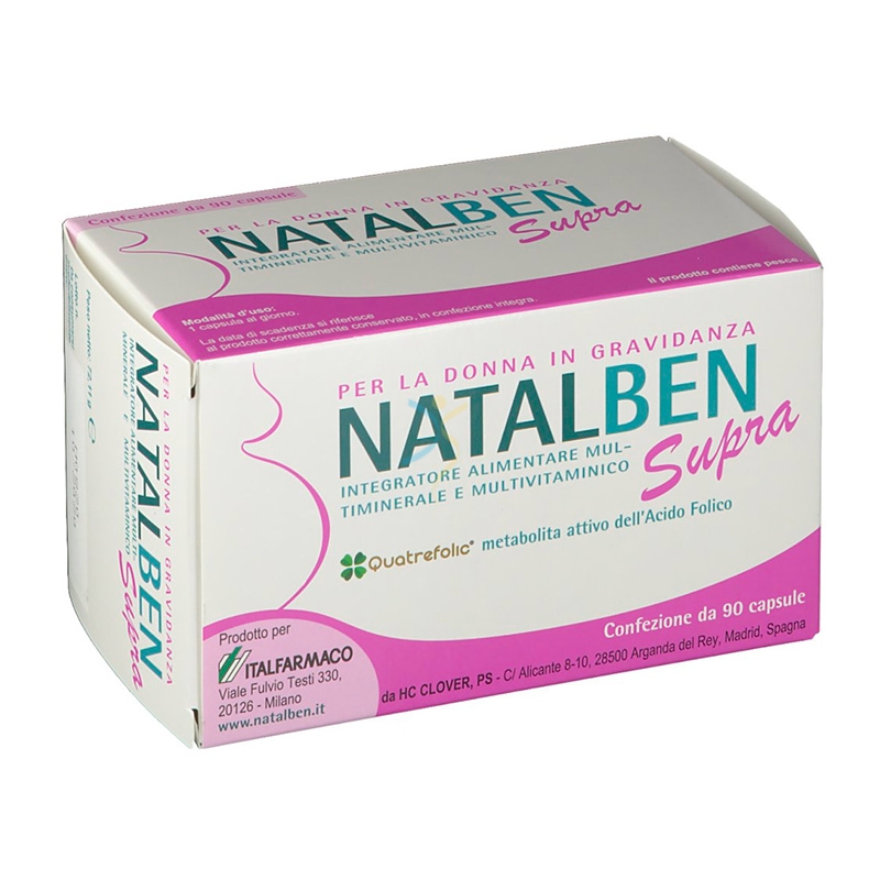 Italfarmaco Linea Allattamento Natalben Supra Integratore Alimentare 90 Capsule