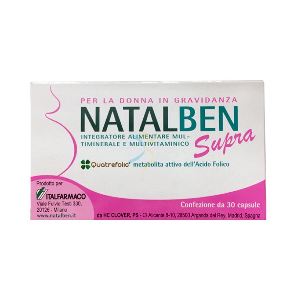 Italfarmaco Linea Allattamento Natalben Supra Integratore Alimentare 30 Capsule