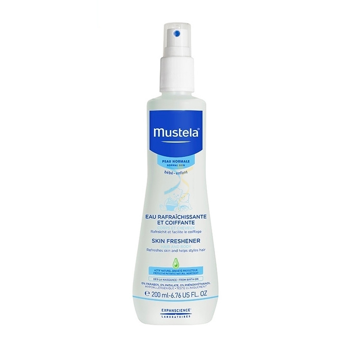 Mustela Linea Pelli Normali Acqua Rinfrescante Delicata Corpo e Capelli 200 ml