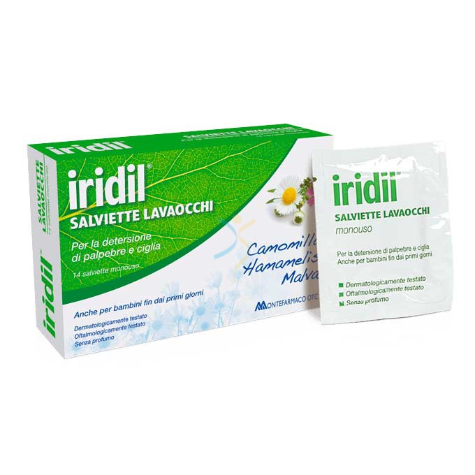 Montefarmaco Linea Dispositivi Medici Oftalmici Iridil 14 Salviette Lavaocchi