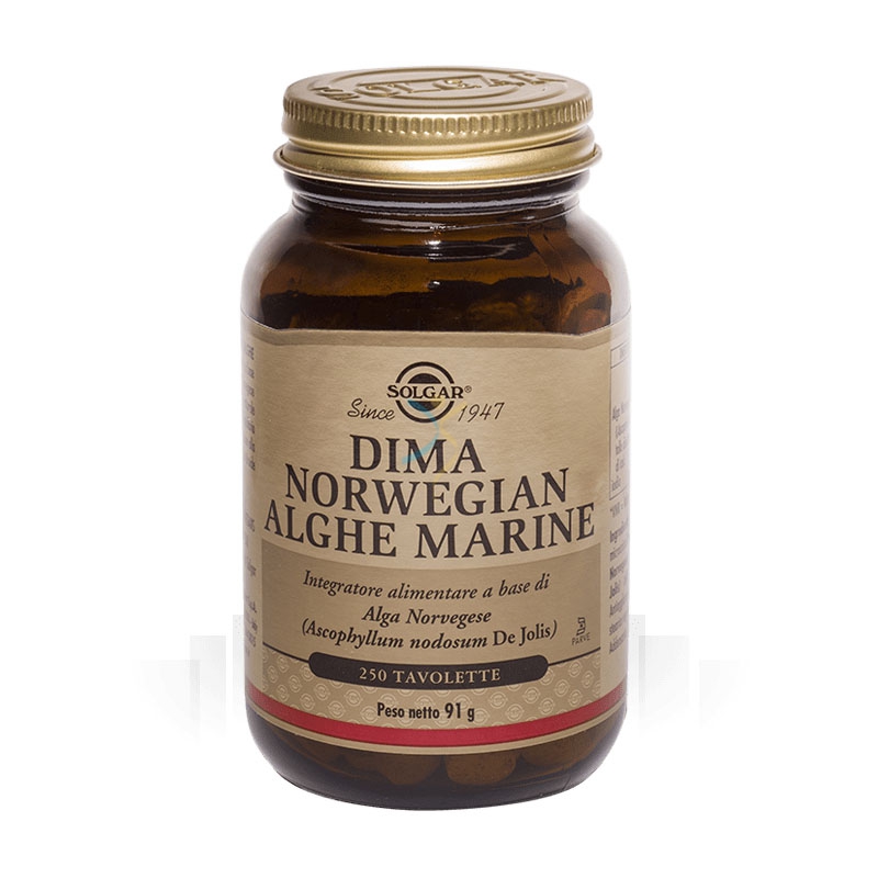 Solgar Linea Benessere Dima Norwegian Alghe Marine Integratore 250 Tavolette
