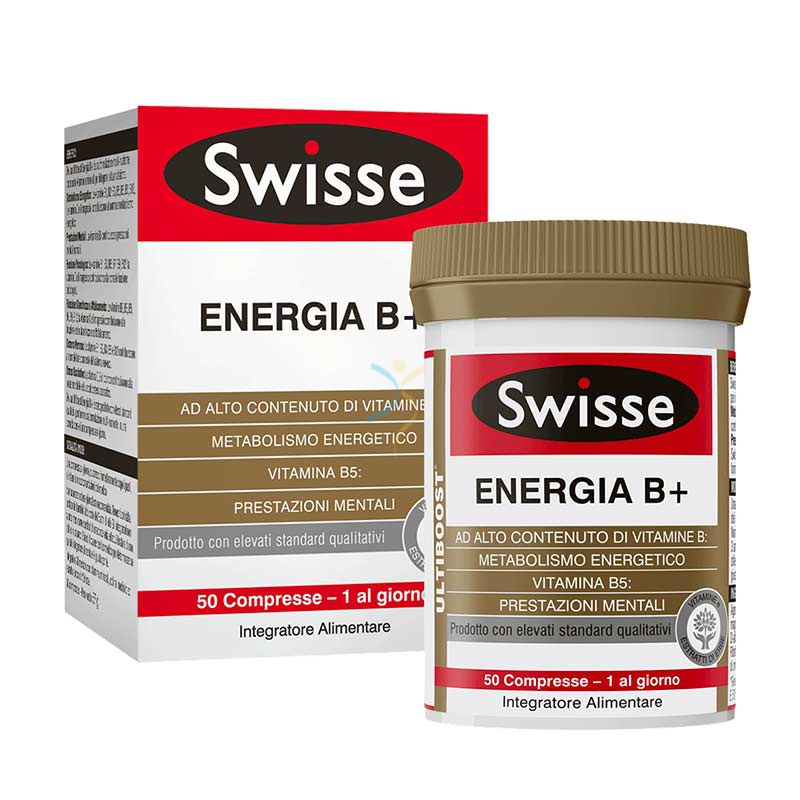 Swisse Linea Vitamine Minerali Energia B+ Integratore Alimentare 50 Compresse