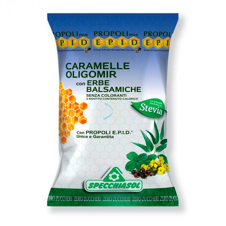 Specchiasol Linea Difesa e Benessere EPID Oligomir 24 Caramelle Balsamiche