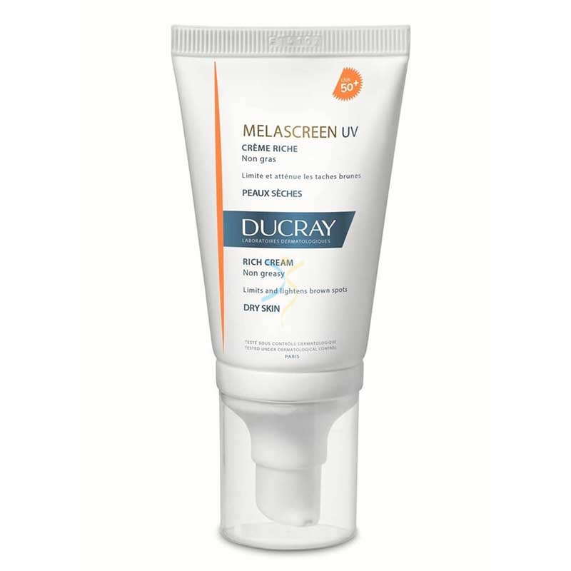 Ducray Linea Macchie Brune Melascreen UV SPF50+ Crema Ricca Pelli Secche 40 ml