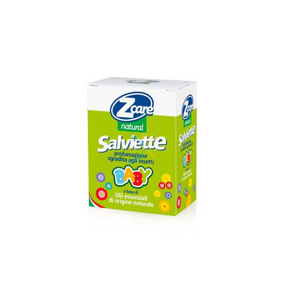 IBSA Linea Insettorepellente ZCare Natural 10 Salviette Baby Oli Essenziali