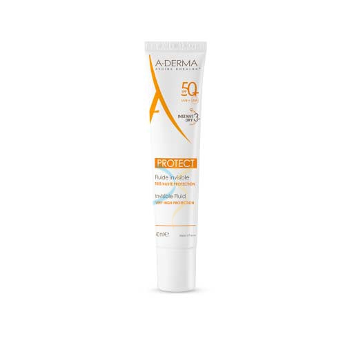 A-Derma Linea Solare Protect SPF50+ Protezione Altissima Fluido Invisibile 40 ml