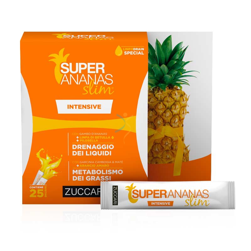Zuccari Linea Drenante Super Ananas Slim Intensive Soluzione Fluida 25 Bustine