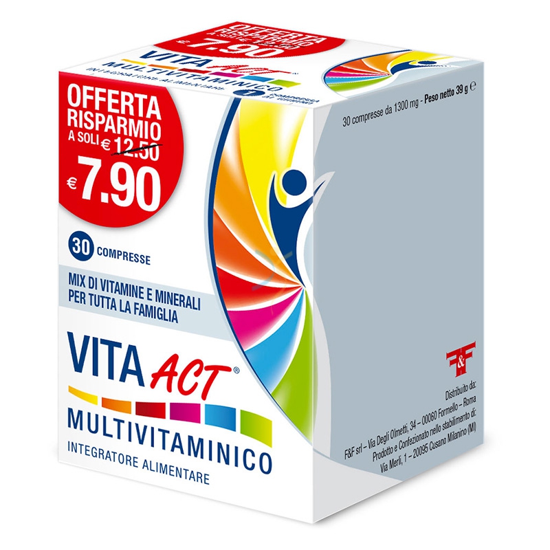 Linea Act Linea Vitamine Vita Act Multivitaminico Integratore 30 Compresse