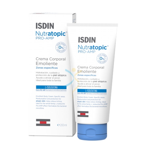 ISDIN Linea Nutratopic Pro-AMP Crema Emolliente Trattamento Lenitivo Corpo 200ml