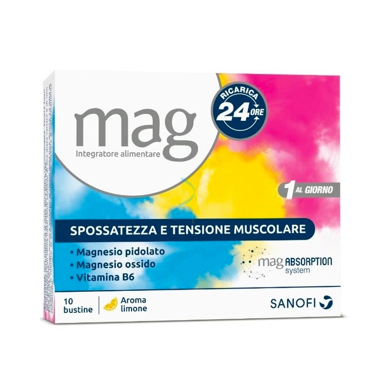 Sanofi Aventis Linea Benessere Energia Mag Ricarica 24h Integratore 10 Buste