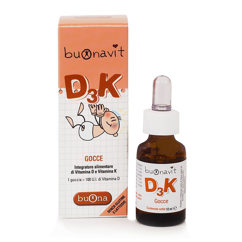 Steve Jones Linea Vitamine Minerali BuonaVit D3K Integratore Gocce 12 ml