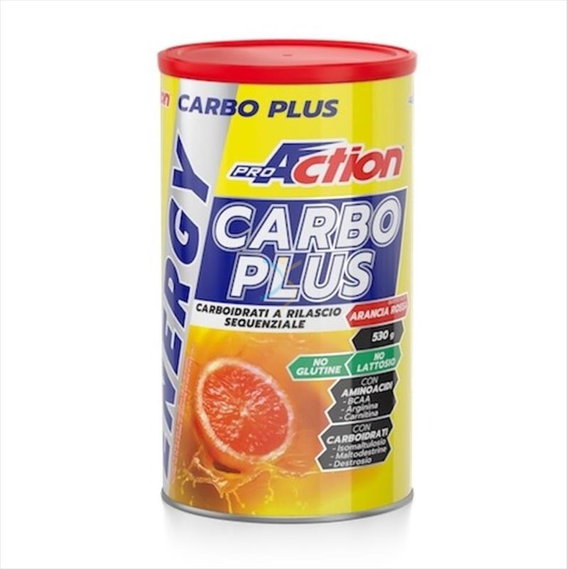 ProAction Linea Sportivi Carbo Plus Integratore Alimentare 530 g Arancia Rossa