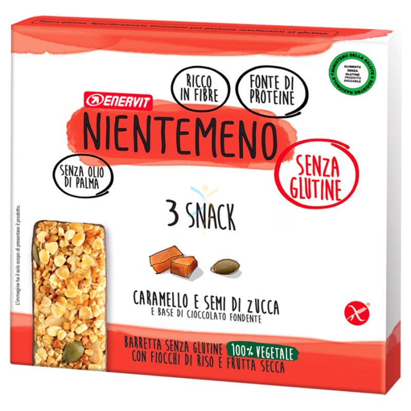 Enervit Linea no Glutine Nientemeno Barretta Caramello e Semi di Zucca