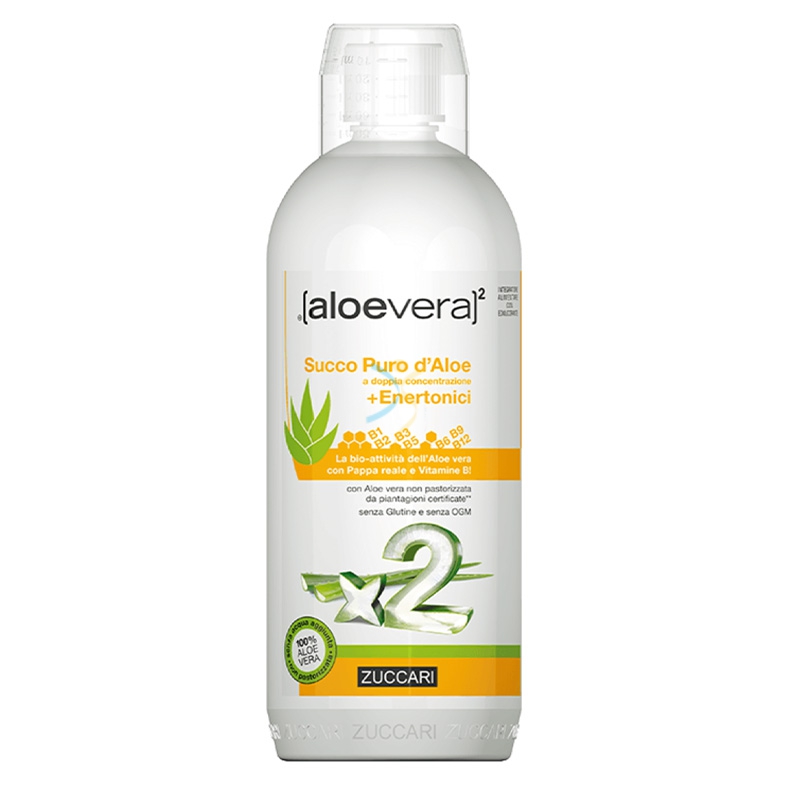 Zuccari Linea AloeVera2 Succo Puro d'Aloe + Enertonici 1 L
