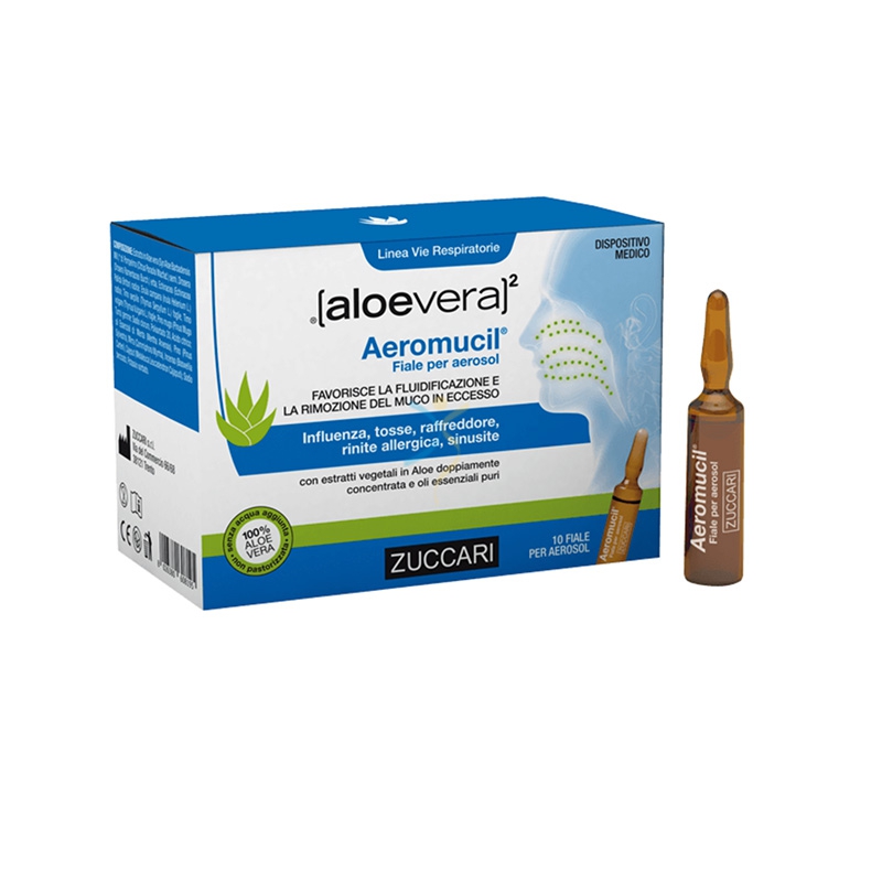 Zuccari Linea AloeVera2 Aeromucil Fiale Per Aerosol 10 fiale